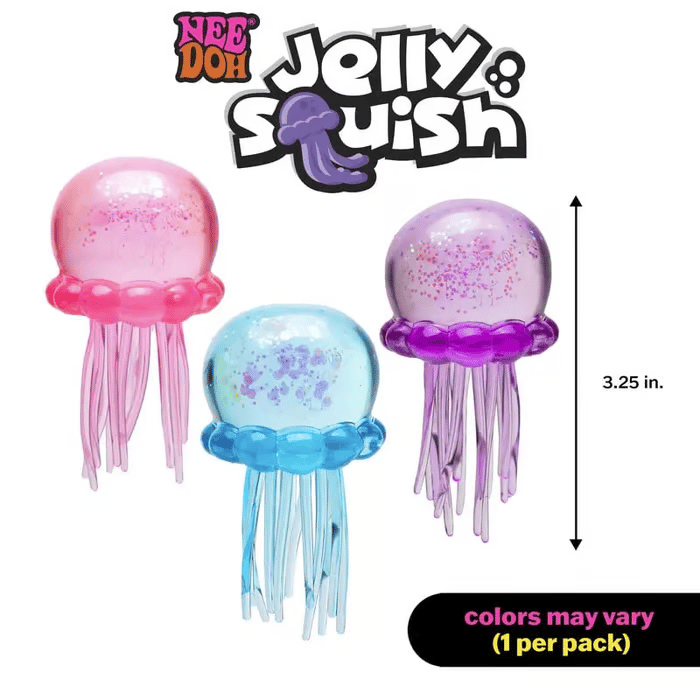 ✨each only $9.99 ✨NeeDoh Schylling Jelly Squish – Soft Gel-Filled Sensory Squeeze Toy for Home, Office & Travel