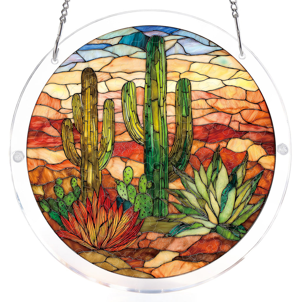 Sunset Cactus Light Suncatcher-Acrylic Window Art