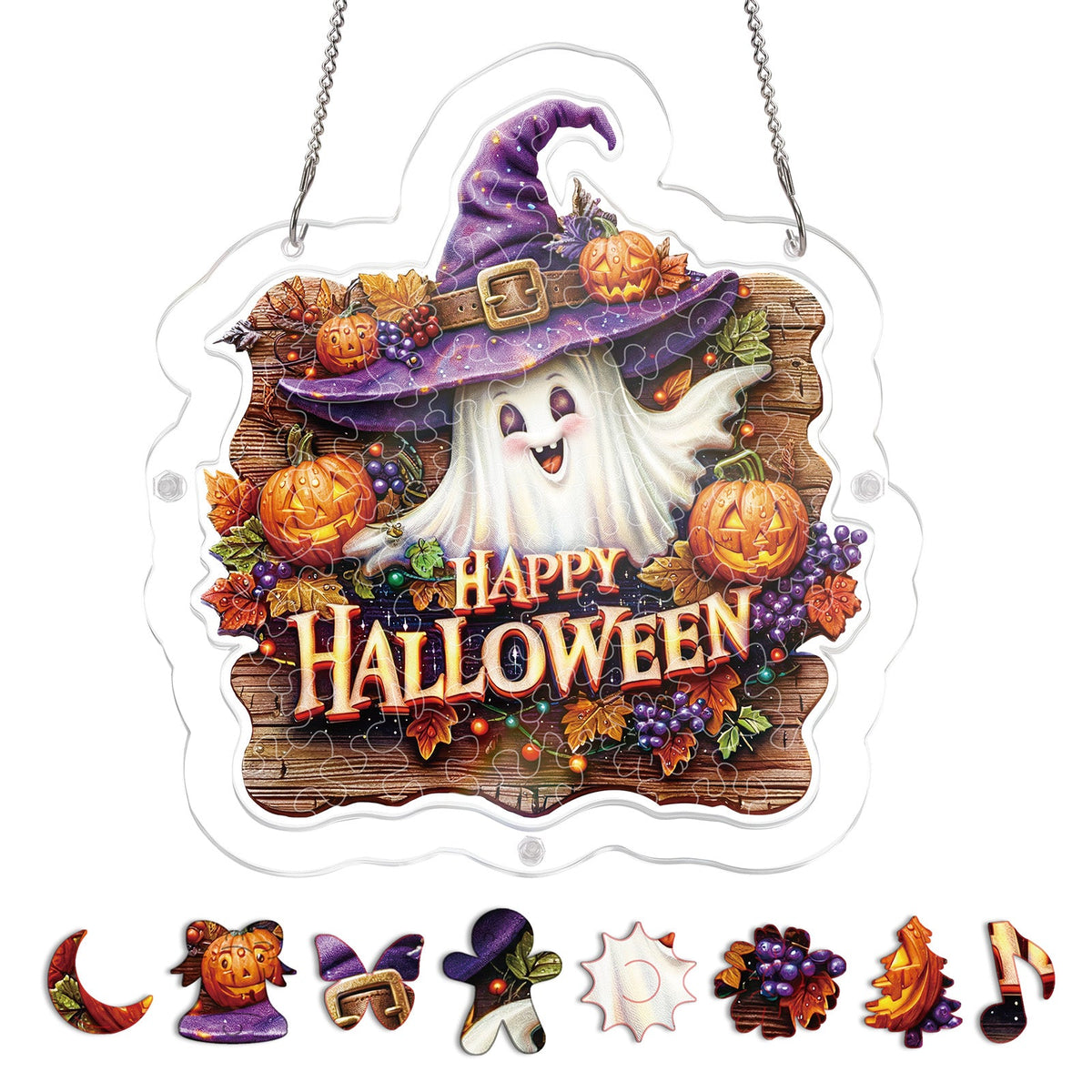 Halloween Ghost Light Suncatcher-Acrylic Window Art