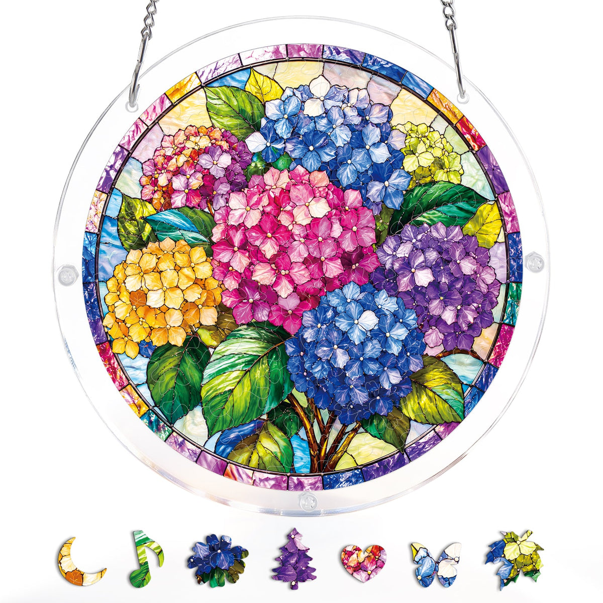 Hydrangea in Bloom Light Suncatcher-Acrylic Window Art