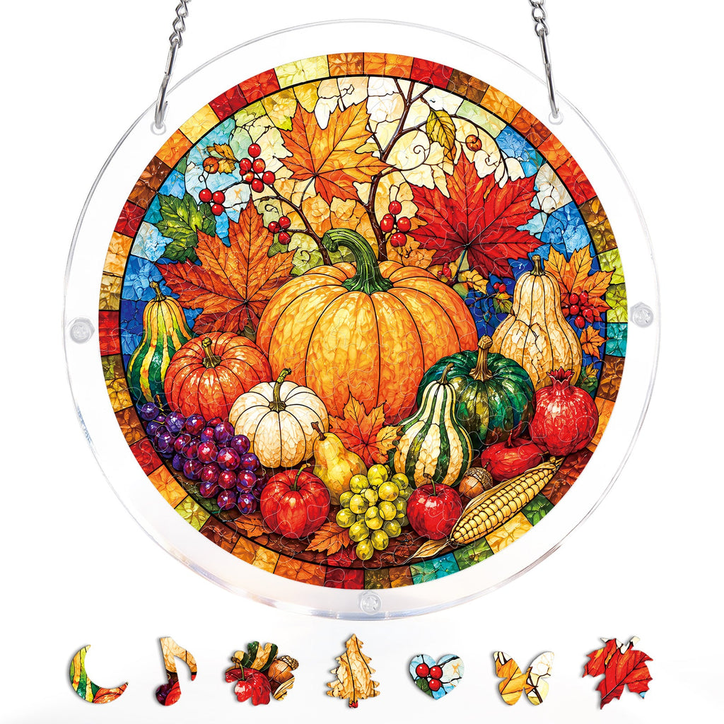 Autumn Harvest Feast Light Suncatcher-Acrylic Window Art
