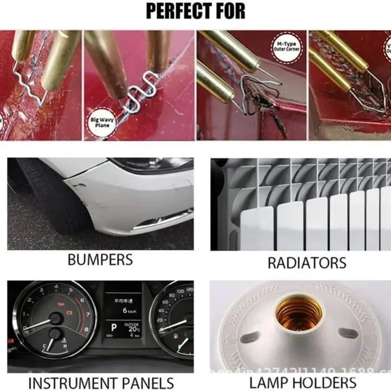 🔧 Handheld Car Plastic Welding Repair Tool (200 Staples Included)