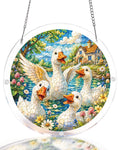 Lakeside Goose Garden Light Suncatcher-Acrylic Window Art