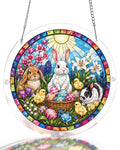 Spring Bunny Garden Light Suncatcher-Acrylic Window Art