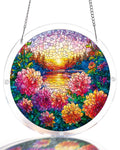 Floral Sunset Haven Light Suncatcher-Acrylic Window Art