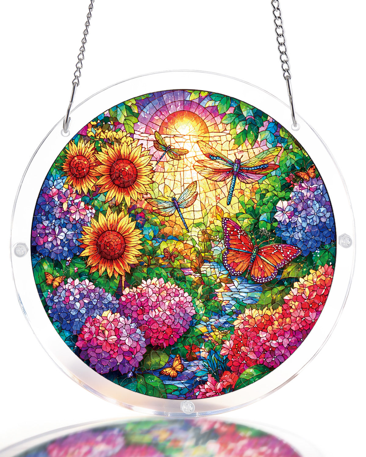 Golden Butterfly Garden Light Suncatcher-Acrylic Window Art