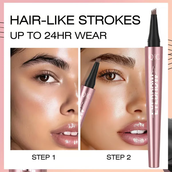 🎁Last Day Each only $6.66 and Free shipping✨Waterproof Micro-Fork Eyebrow Pencil, Long-Lasting Brow Pen for Natural Hair-Like Strokes