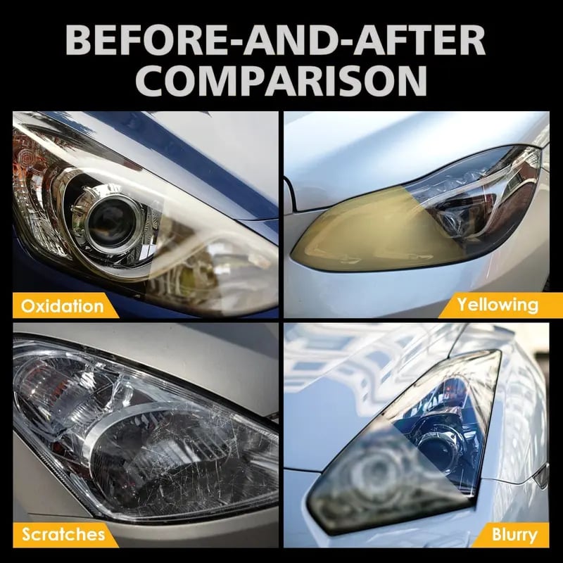 🚗QIFOR Automotive Headlamp Restoration Fluid Oxidized