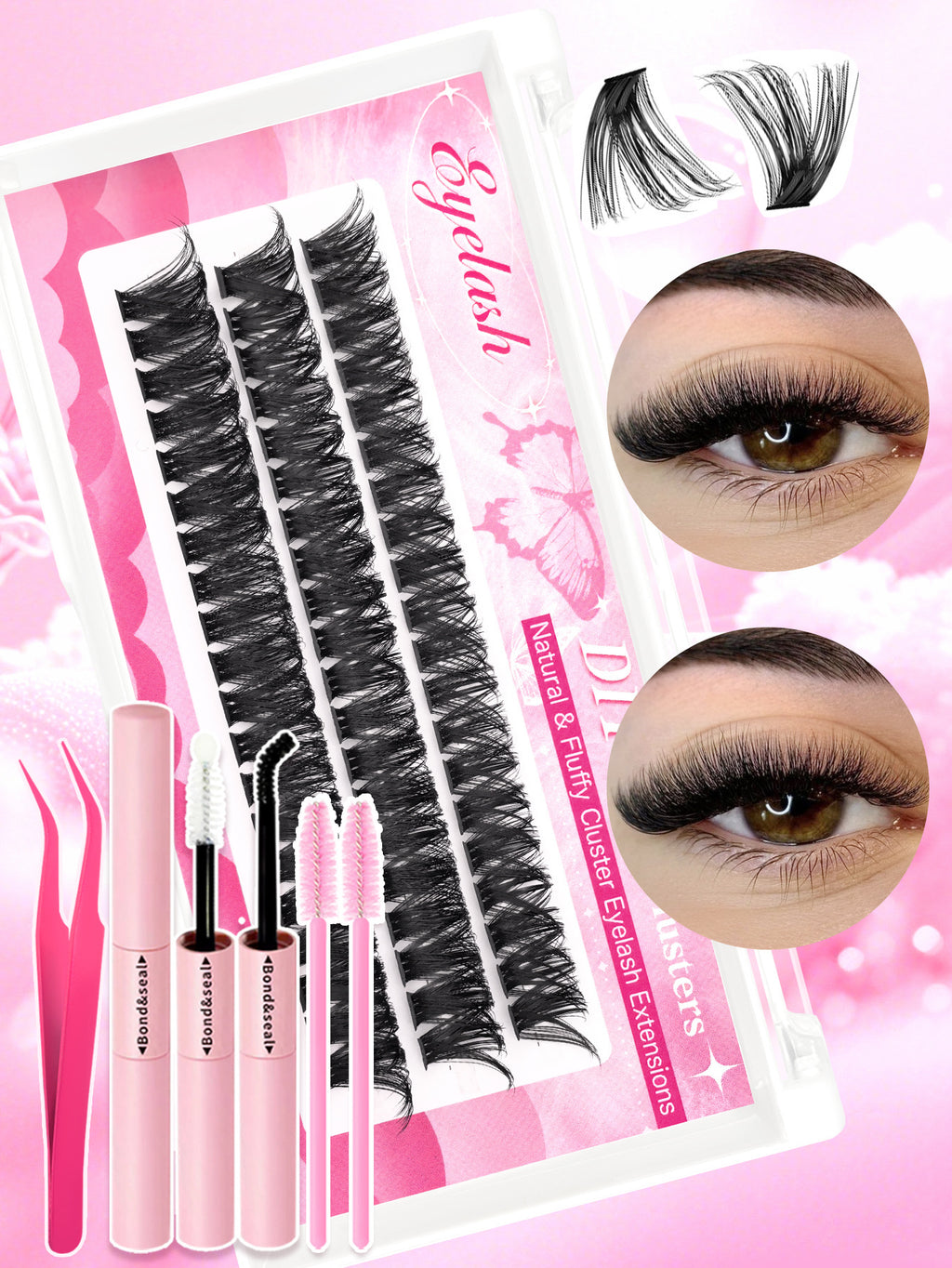 🔥JUST 1 HIT🔥 2000 Pcs  Mixed-Length Individual False Eyelash Kit