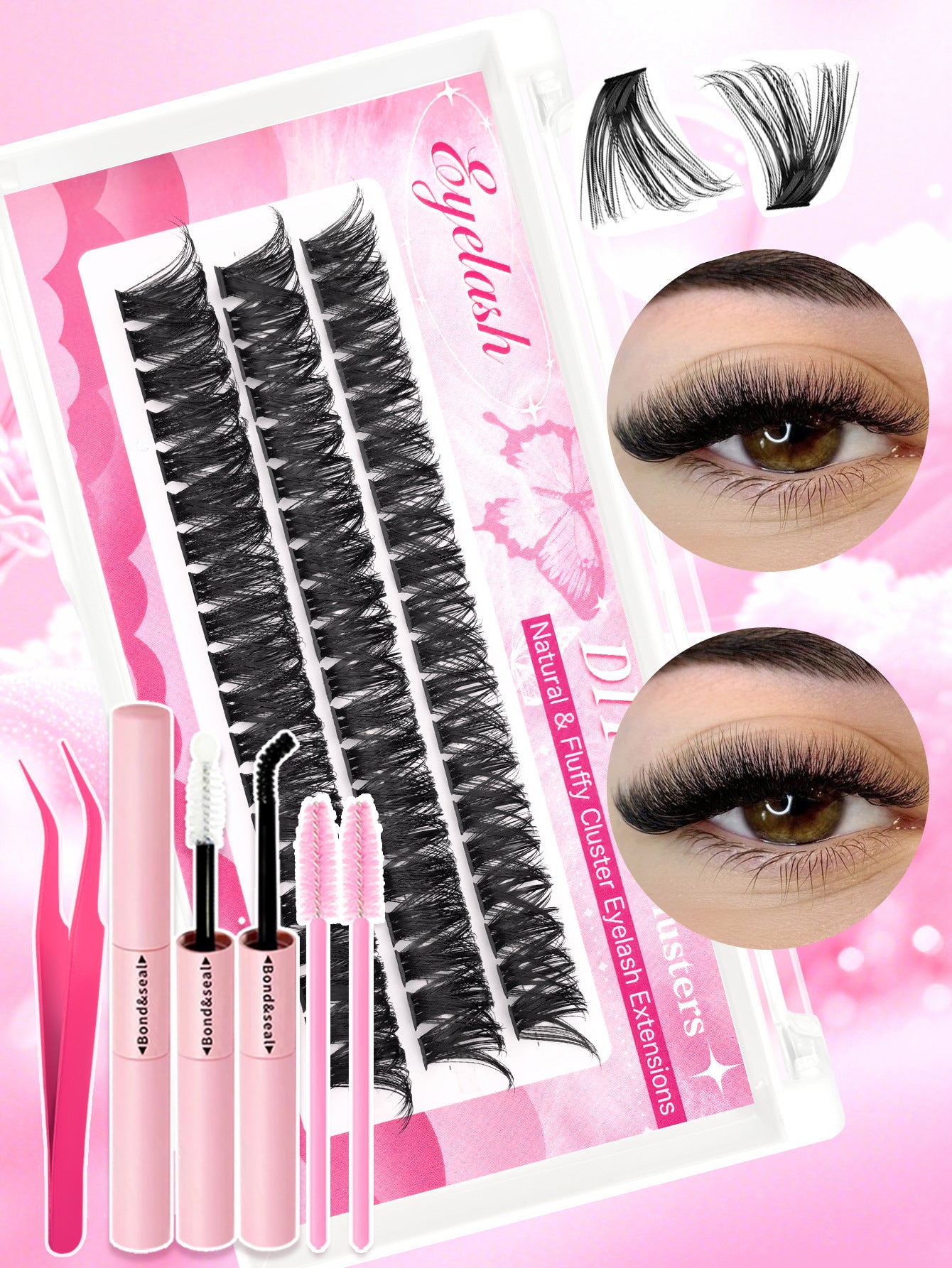 🔥JUST 1 HIT🔥 2000 Pcs  Mixed-Length Individual False Eyelash Kit
