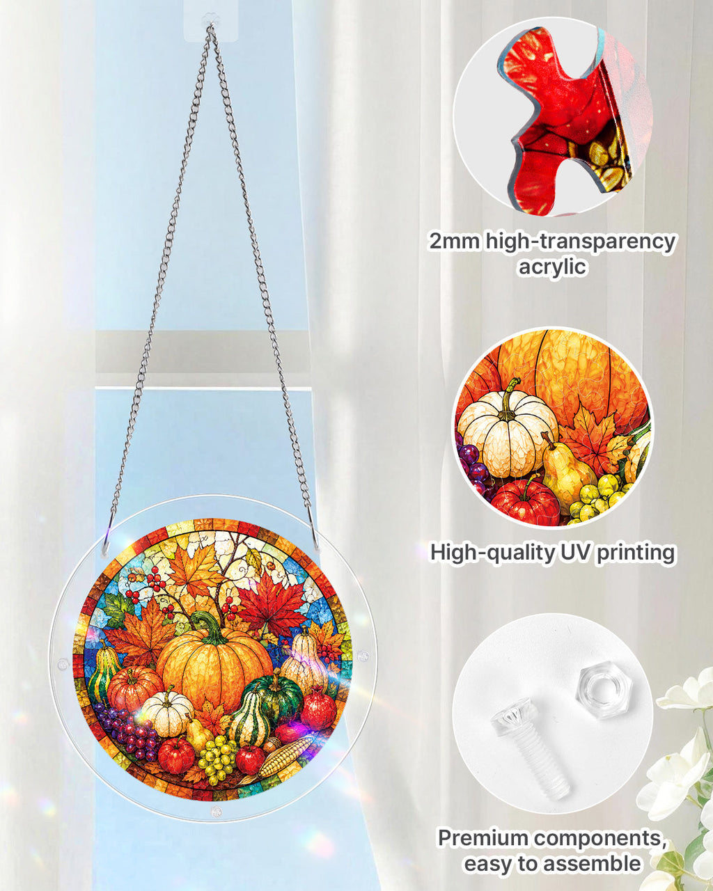 Autumn Harvest Feast Light Suncatcher-Acrylic Window Art