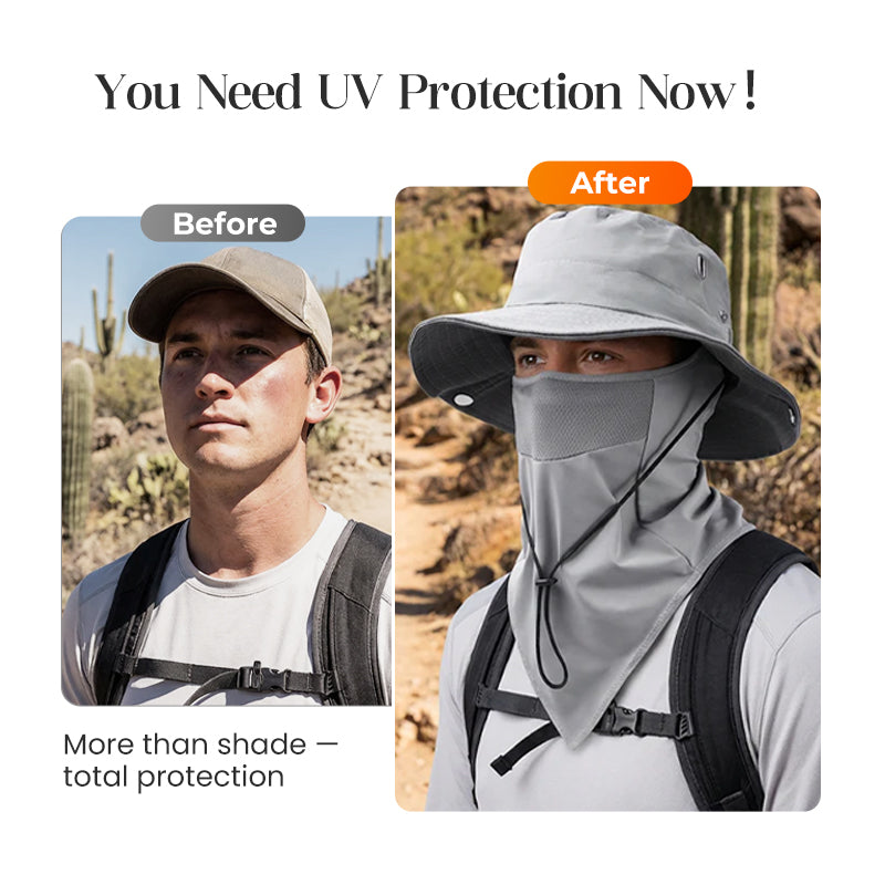 🔥UV Protection Bucket Hat with Face Cover