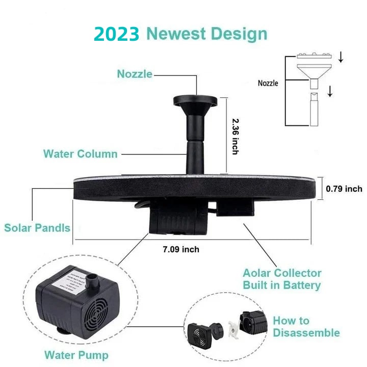 🔥Last Day 50% OFF🔥Solar-powered bird fountains