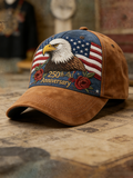 Retro Eagle And Rose 250Th Anniversary Baseball Hat