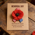 Unisex Memorial Day Poppy Exquisite Brooch