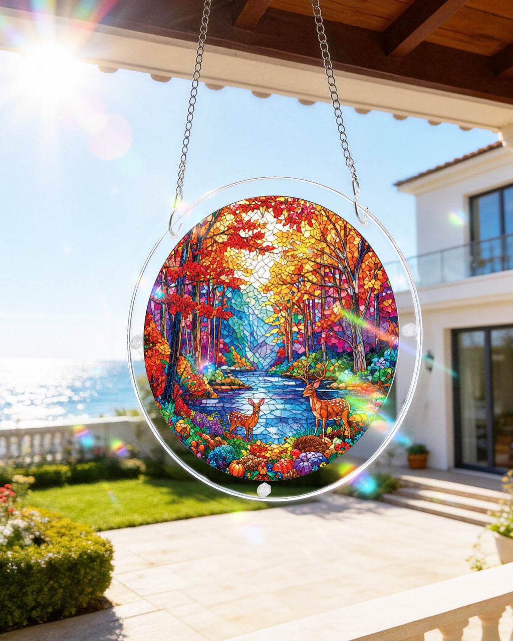 Deer in the Forest Light Suncatcher-Acrylic Window Art