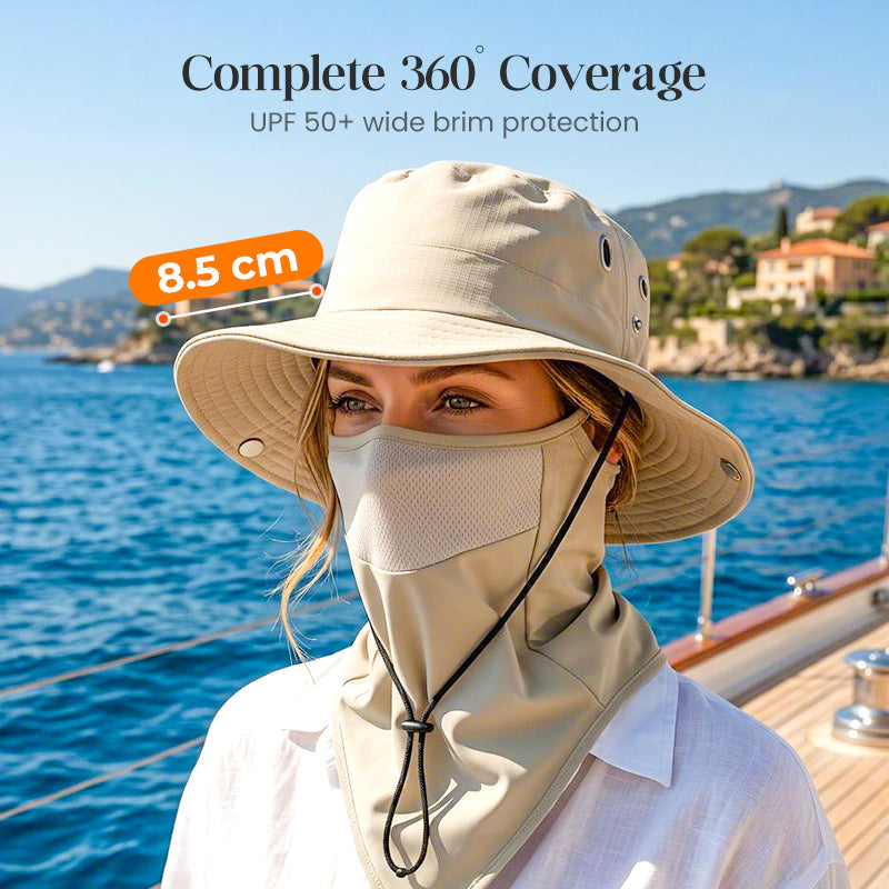 🔥UV Protection Bucket Hat with Face Cover