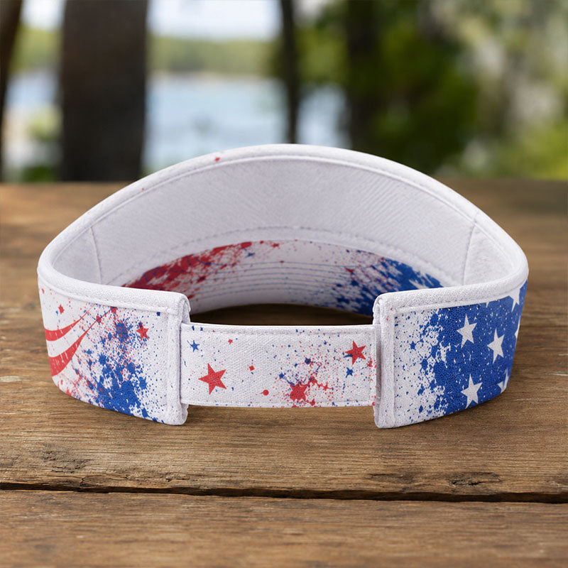 American Flag Paint Splash Visor