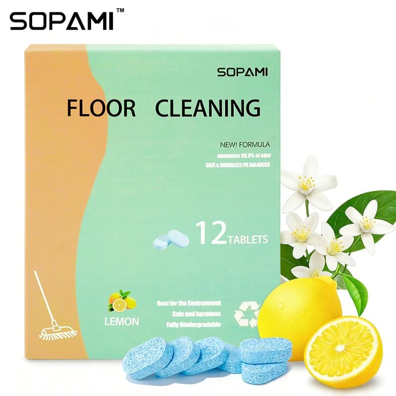 🎁Just $6.6 each and Free Shipping🎁Floor Cleaning Tablets - Safe for Wood Tile Marble Quick Dry No Residue