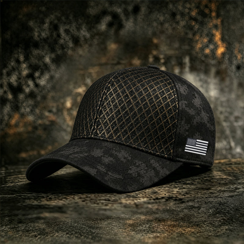 Unisex Retro Plaid Art Printed Casual Baseball Cap