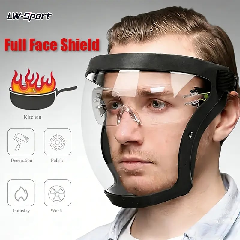 🔥Last Day 49% OFF -each only $8.3 Free Shiping🛠️Transparent Visor - Adjustable Full-Face Protective Shield