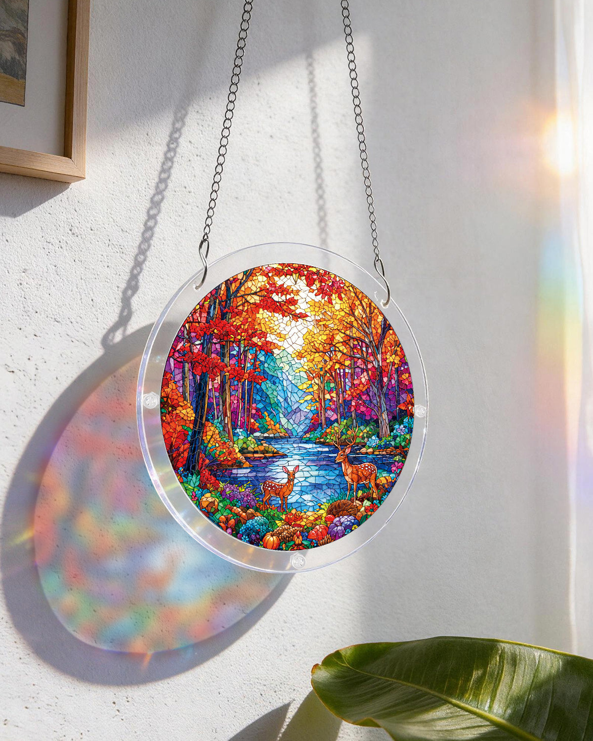 Deer in the Forest Light Suncatcher-Acrylic Window Art