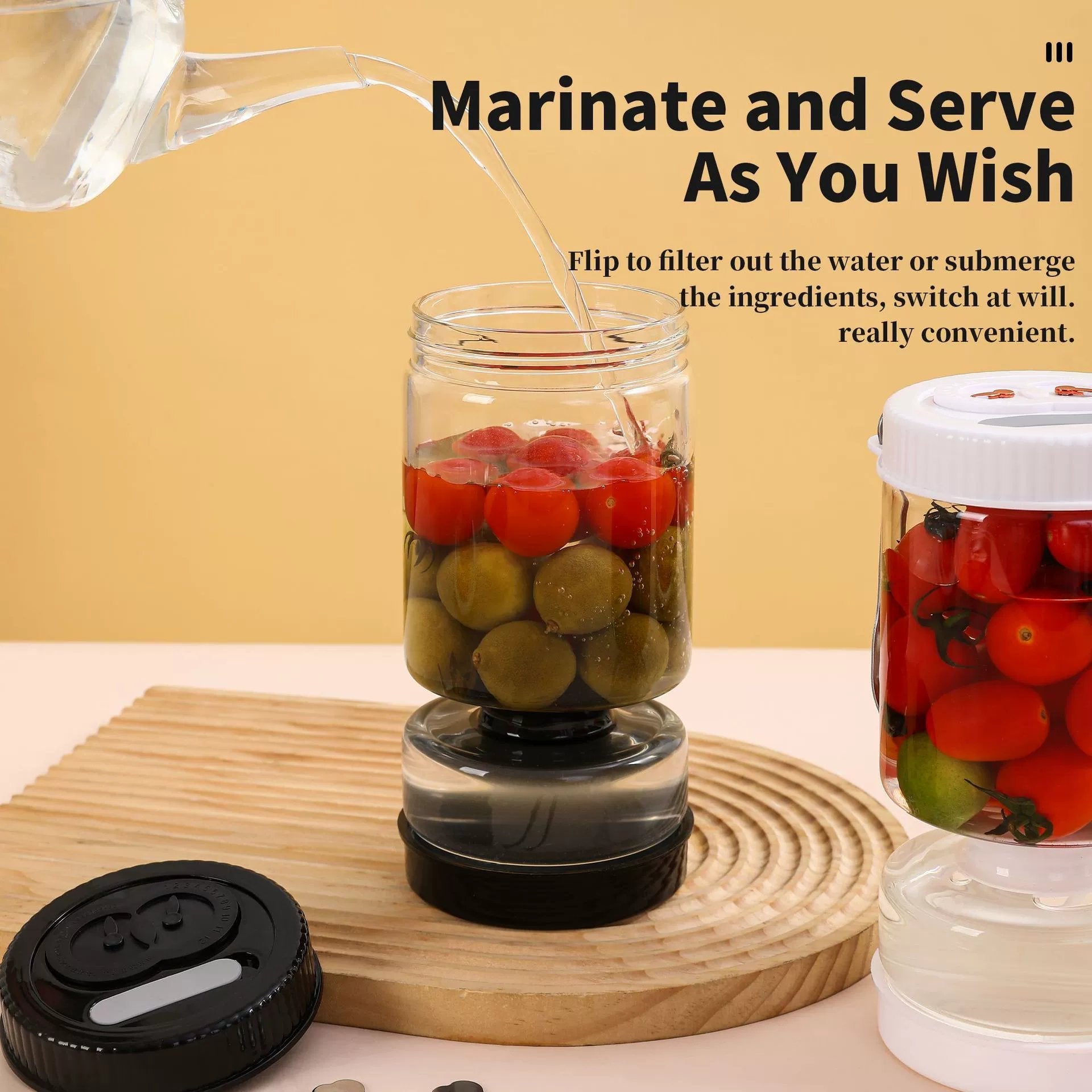 Hourglass Pickle & Olive Jar