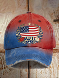 250th Anniversary National Flag Flower Commemorative Printed Baseball Hat