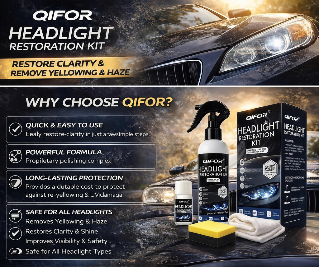 🚗QIFOR Automotive Headlamp Restoration Fluid Oxidized