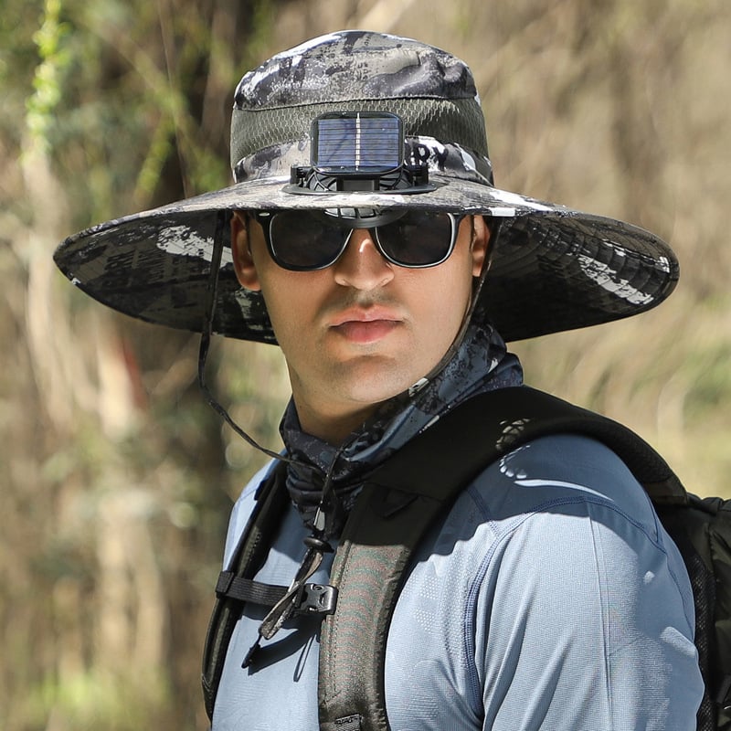 🏆 50K+ SOLD! 49% OFF – Almost Gone-⚡2025 New Ultralight Solar Fan Sun Hat – Lighter Than a Baseball!⚾(Only 11oz)