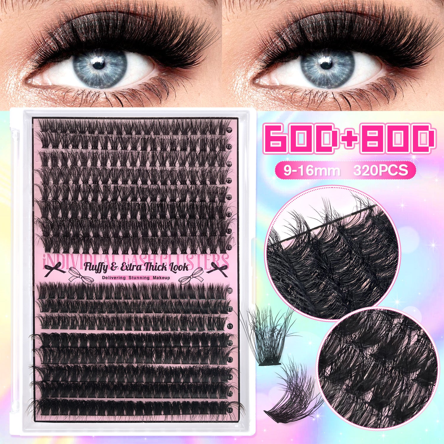 🔥JUST 1 HIT🔥 2000 Pcs  Mixed-Length Individual False Eyelash Kit