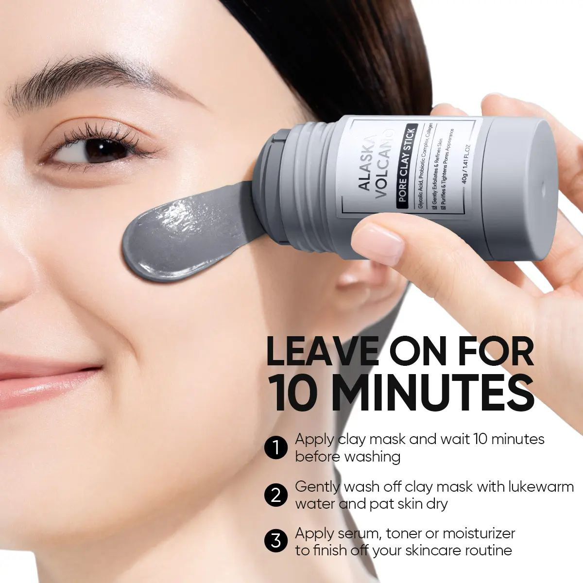 💥Each only $5.9💥Alaska Volcano Pore Clay Stick Cleansing Blackhead Remover Face Mask Stick