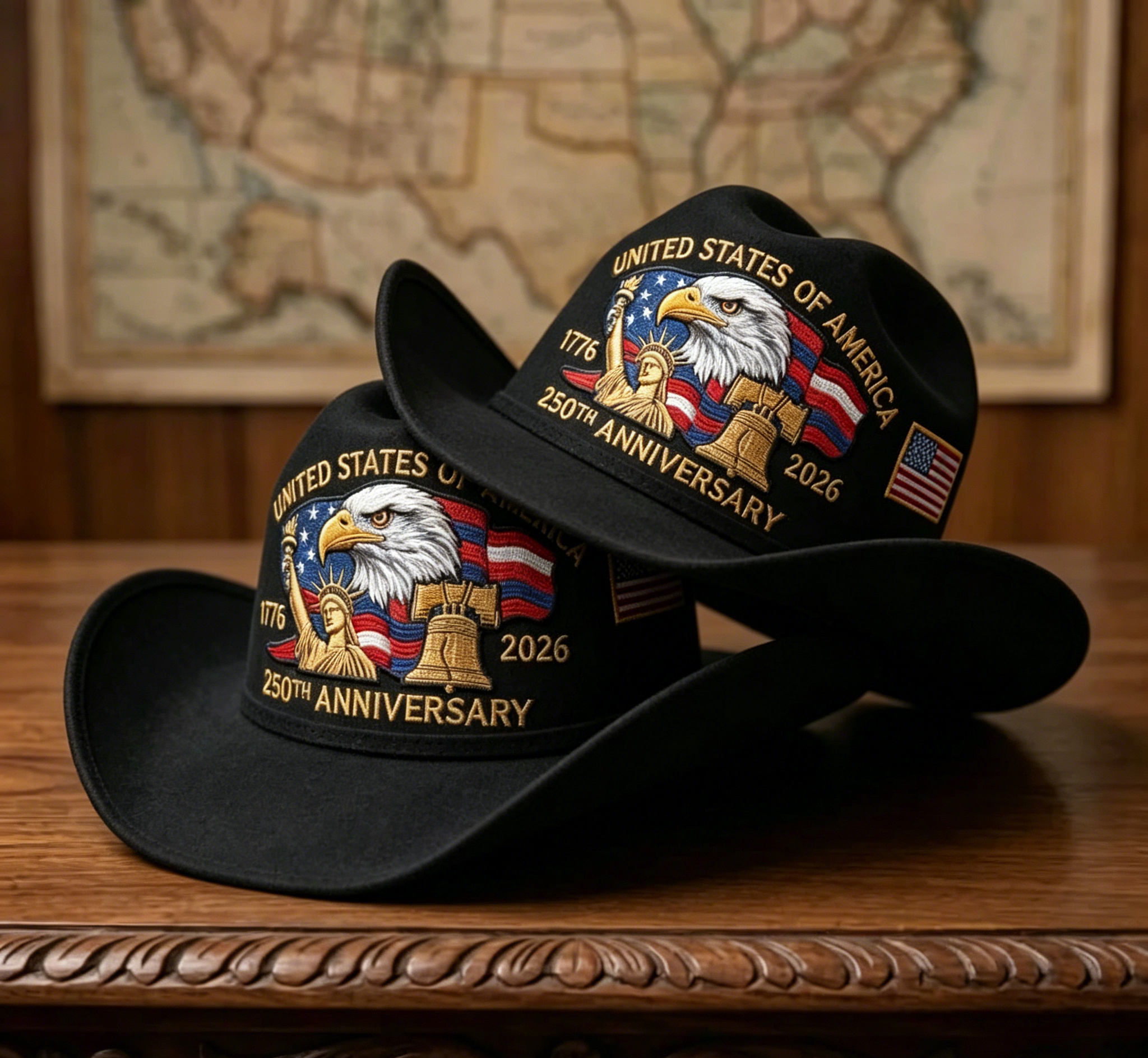 🔥Flash Sale-58% Off🔥⚡250th Anniversary Embroidered Cowboy Hat🦅