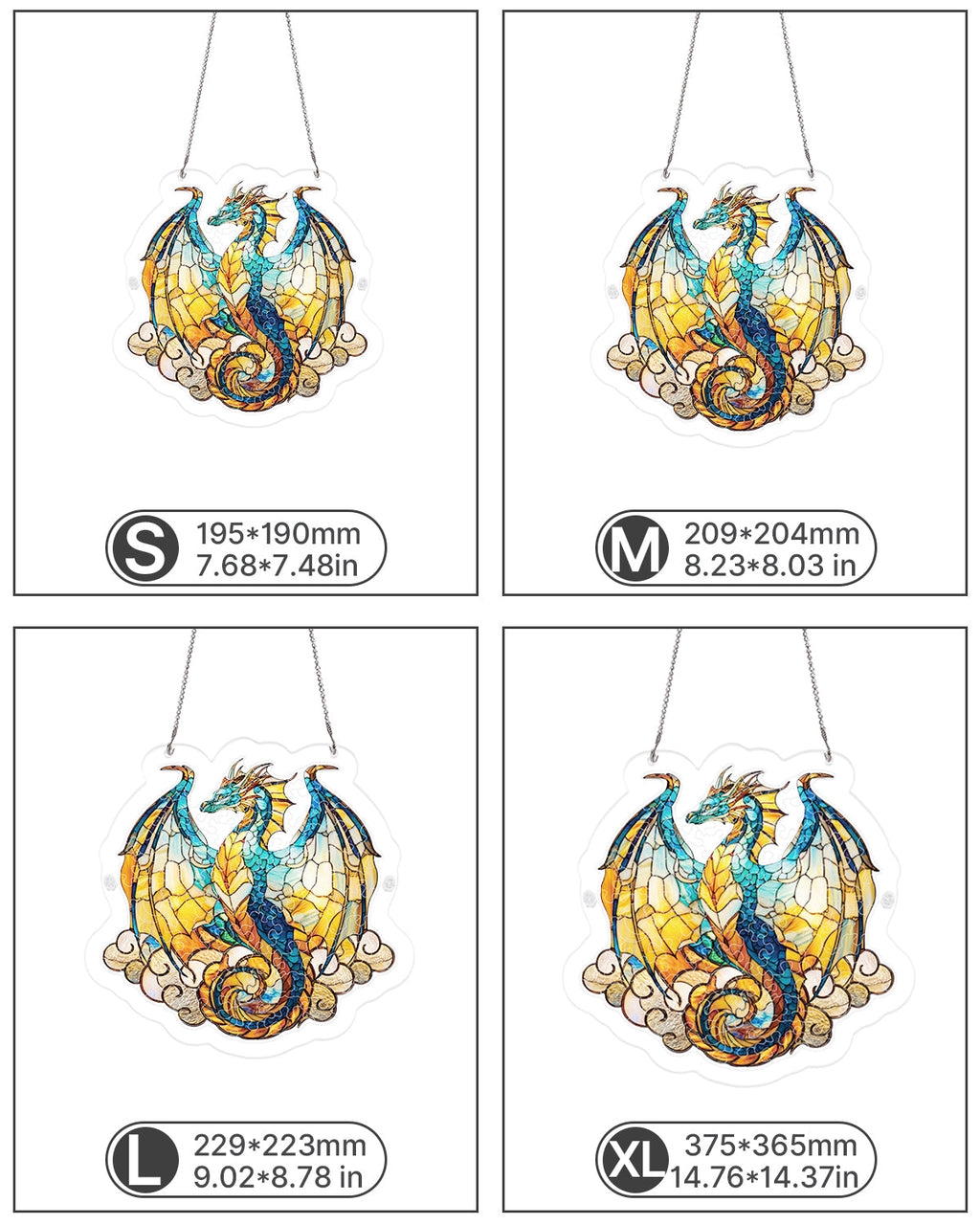 Oceanfire Dragon Light Suncatcher-Acrylic Window Art