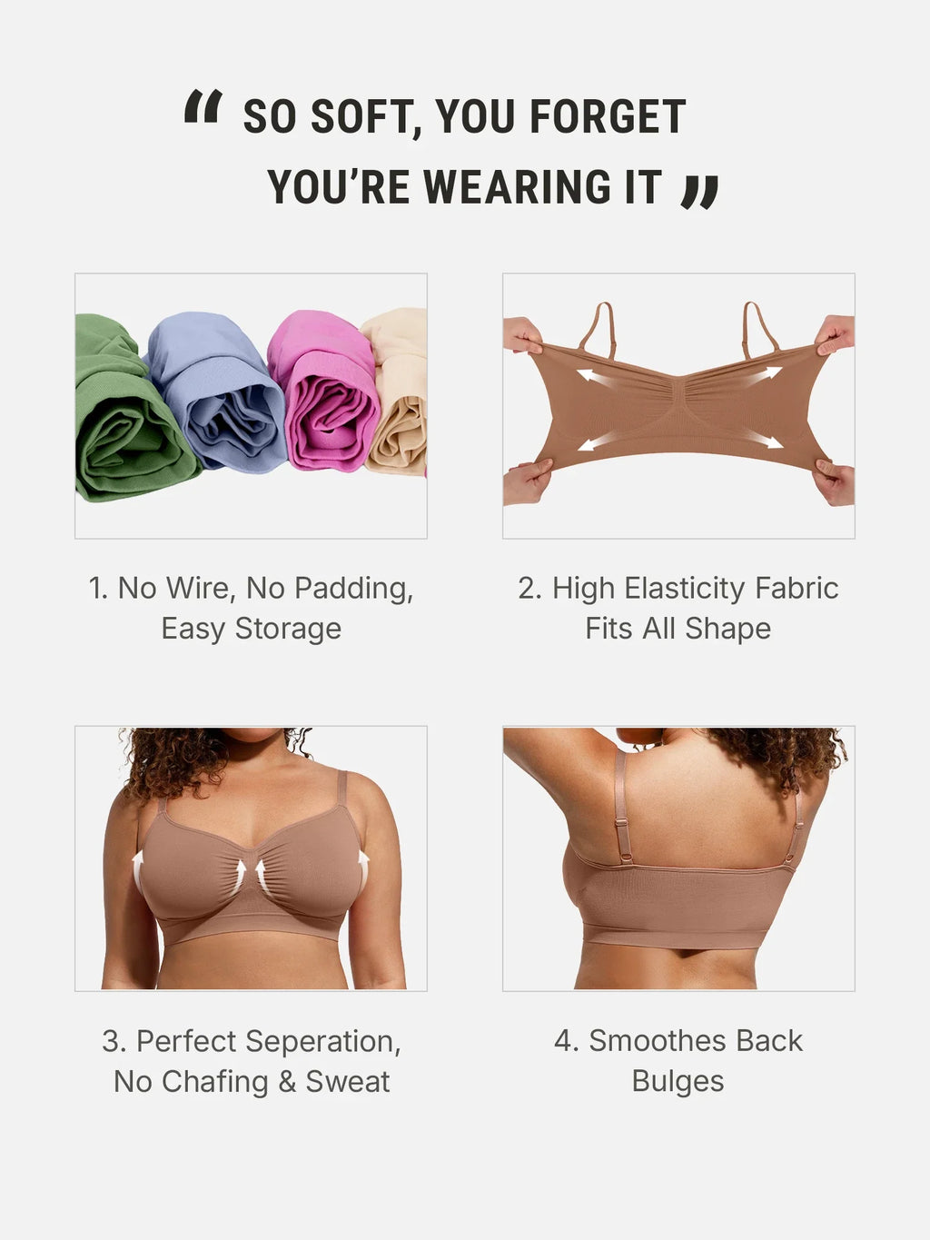 🔥SALE ENDS SOON!🔥Jelly Wireless Bra💃 – Full Coverage, Ultra Soft & All-Day Comfort
