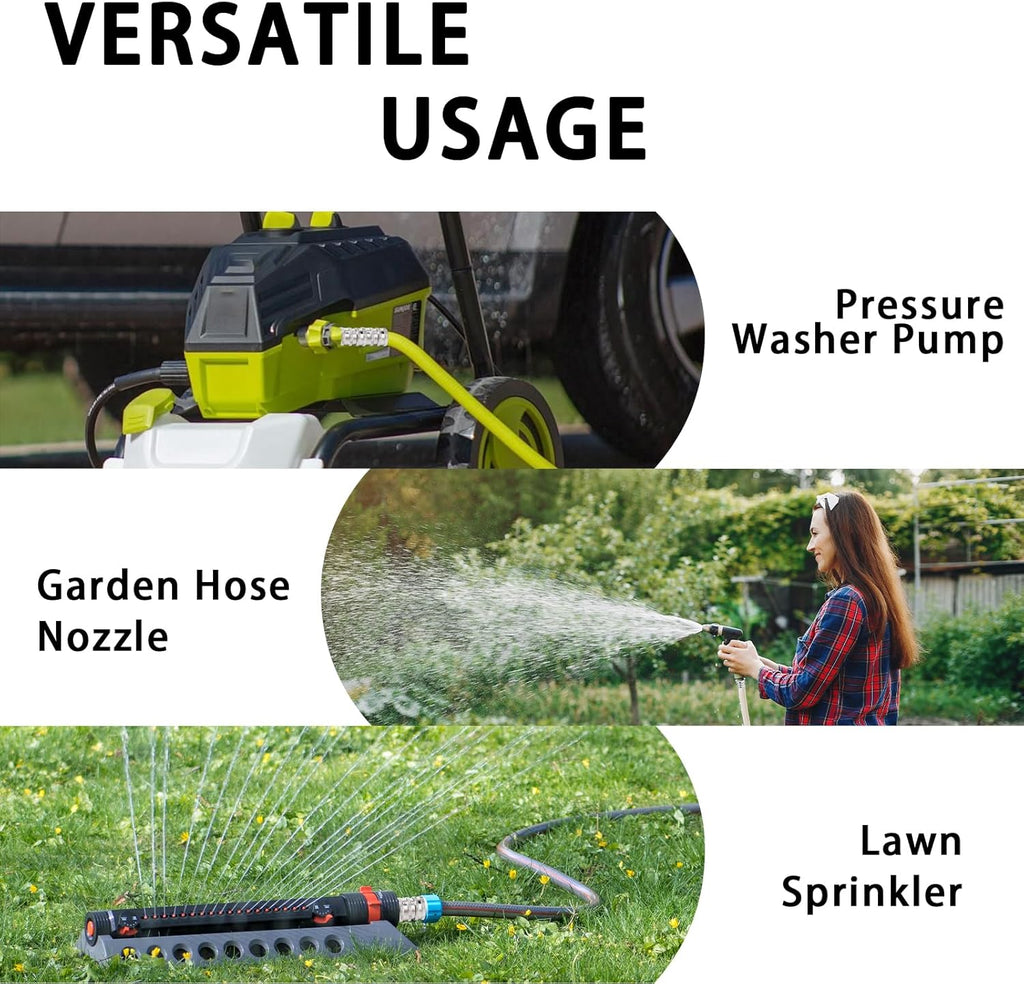 💧Stainless Steel Garden Hose Quick Connect Fittings Set