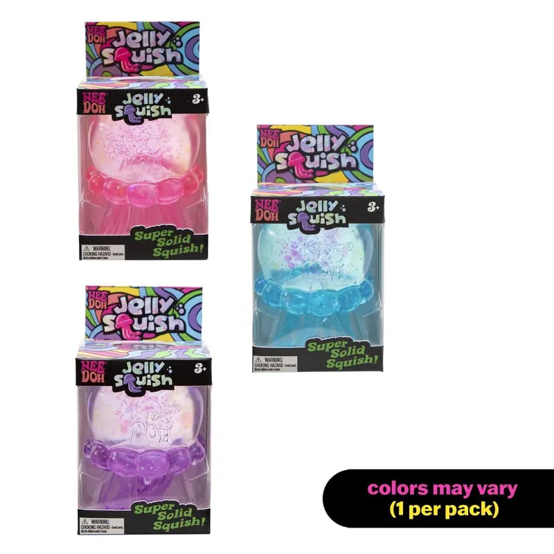 ✨each only $9.99 ✨NeeDoh Schylling Jelly Squish – Soft Gel-Filled Sensory Squeeze Toy for Home, Office & Travel