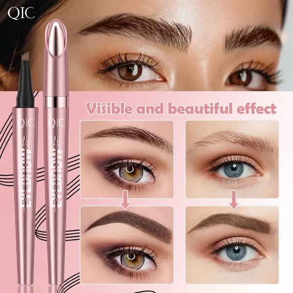 🎁Last Day Each only $6.66 and Free shipping✨Waterproof Micro-Fork Eyebrow Pencil, Long-Lasting Brow Pen for Natural Hair-Like Strokes