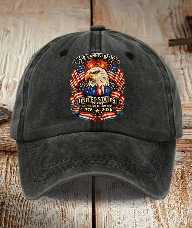 250Th Anniversary Washed Cotton Duckbill Cap For Both Men And Women
