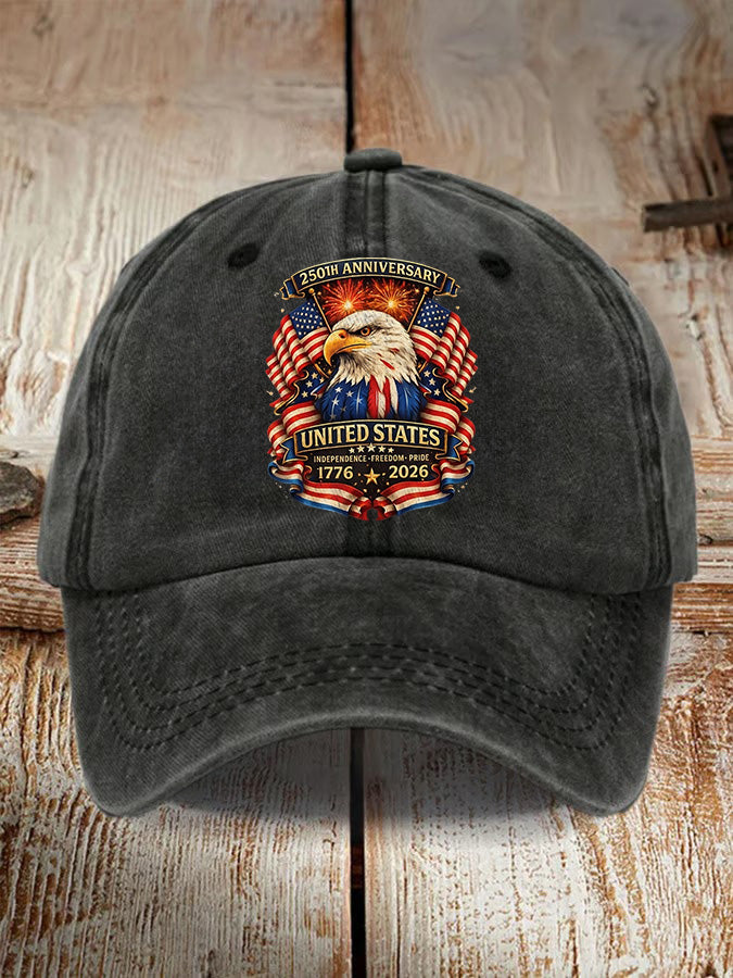 250Th Anniversary Washed Cotton Duckbill Cap For Both Men And Women
