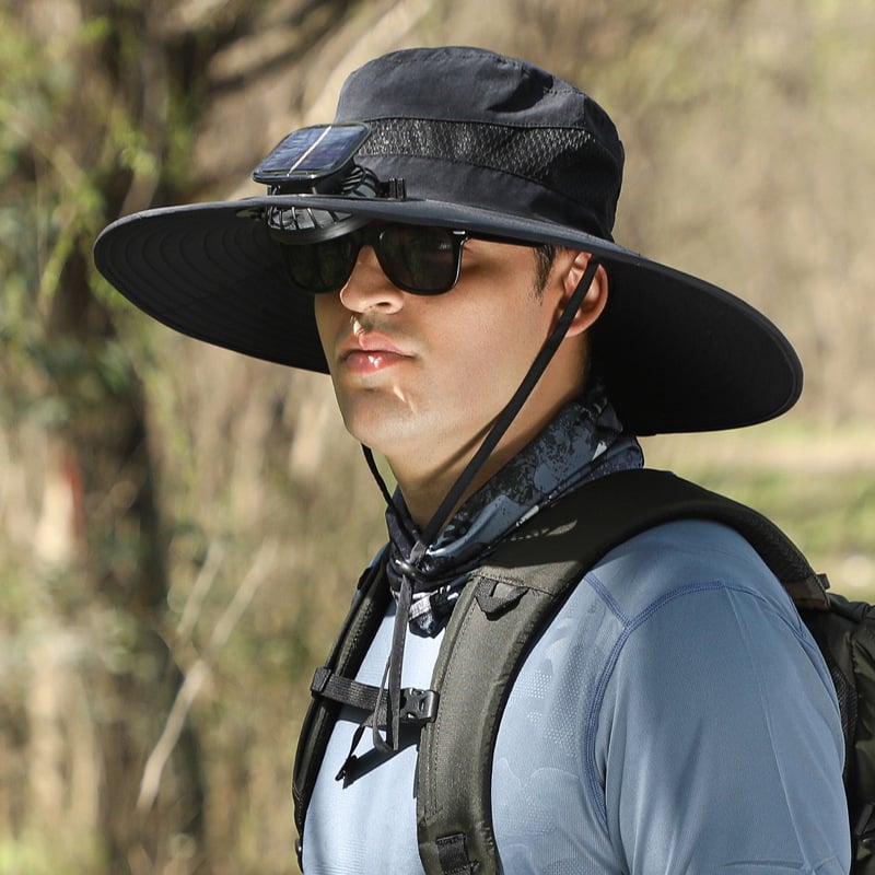 🏆 50K+ SOLD! 49% OFF – Almost Gone-⚡2025 New Ultralight Solar Fan Sun Hat – Lighter Than a Baseball!⚾(Only 11oz)