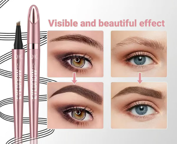 🎁Last Day Each only $6.66 and Free shipping✨Waterproof Micro-Fork Eyebrow Pencil, Long-Lasting Brow Pen for Natural Hair-Like Strokes