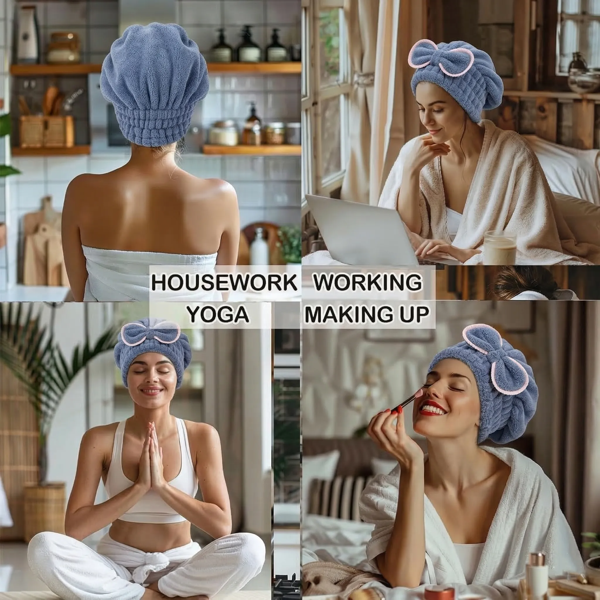 🔥BUY 2 GET 1 FREE TODAY & Ultra-Plush Anti-Frizz Hair Towel Caps